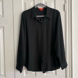 Joe fresh black see through button up